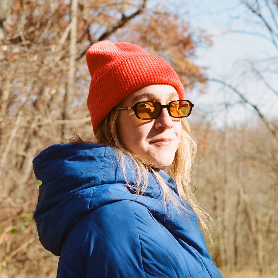 Hunter Orange Recycled Knit Cap