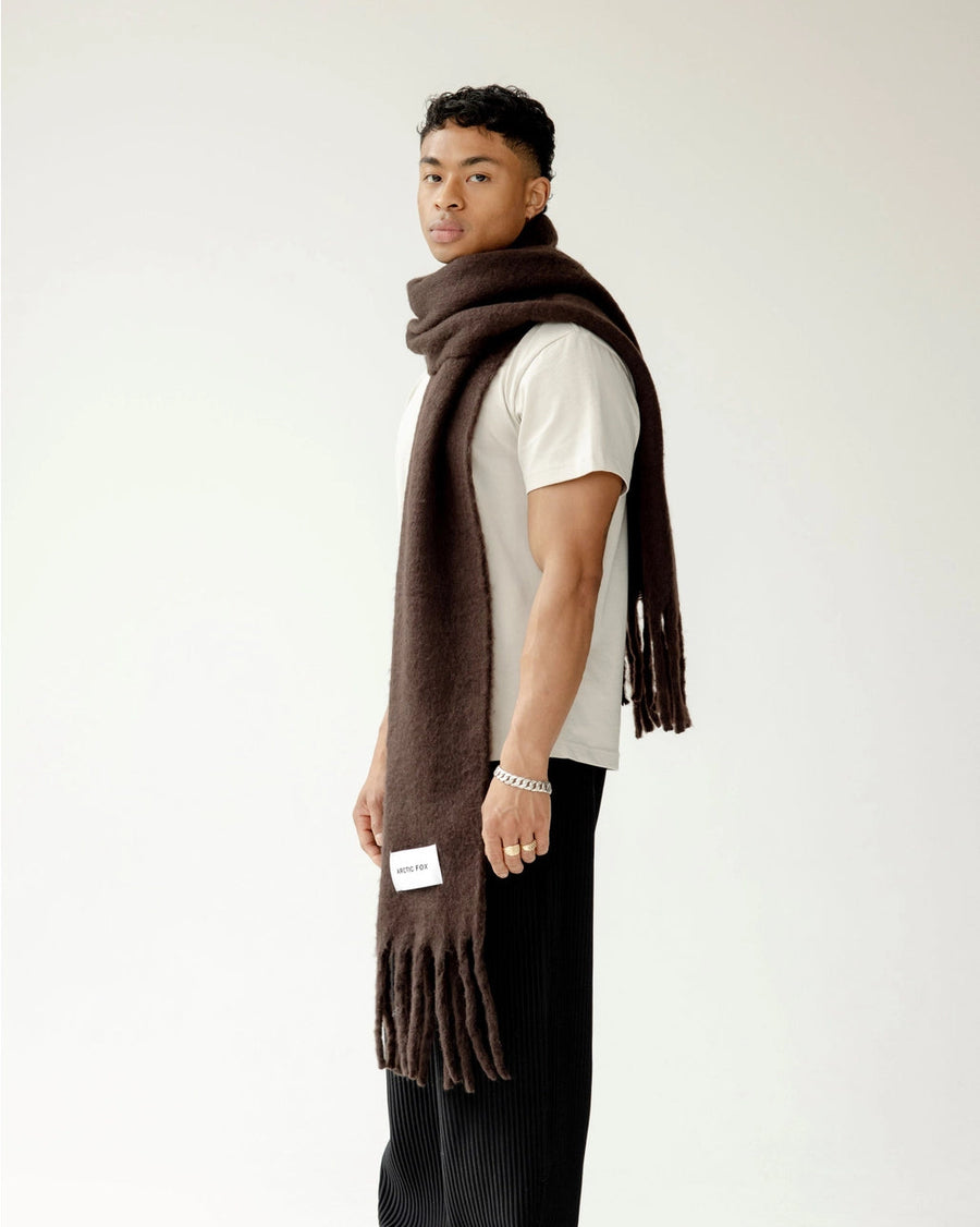 Cocoa Brown Blanket Scarf