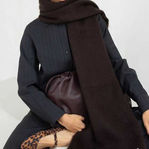 Cocoa Brown Blanket Scarf