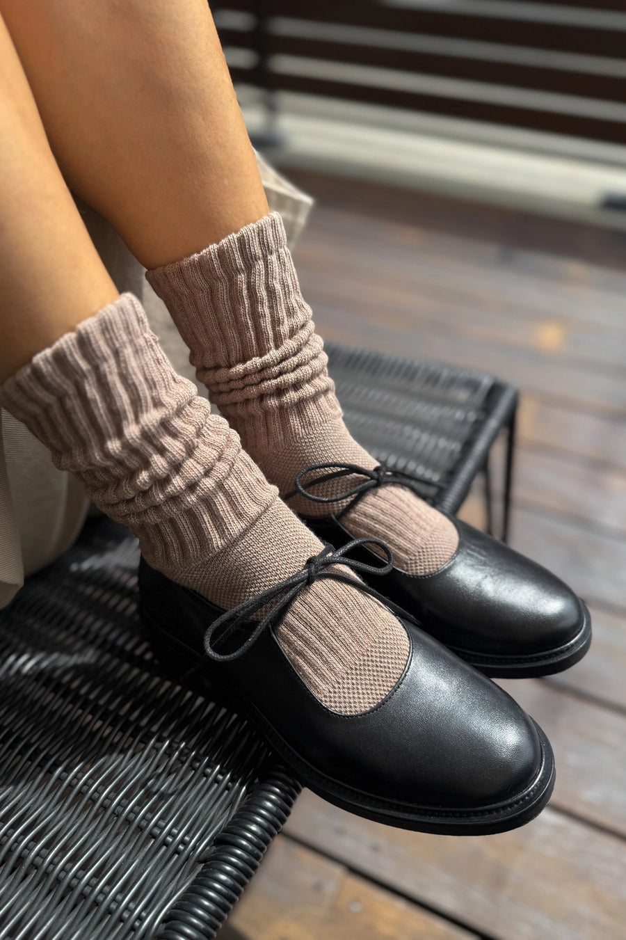 Walnut Ballet Socks