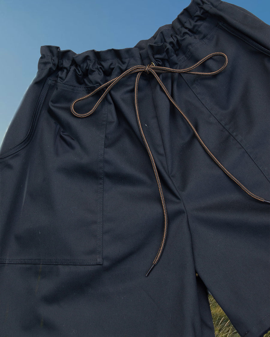 Black Twill Garden Shorts, S-XL