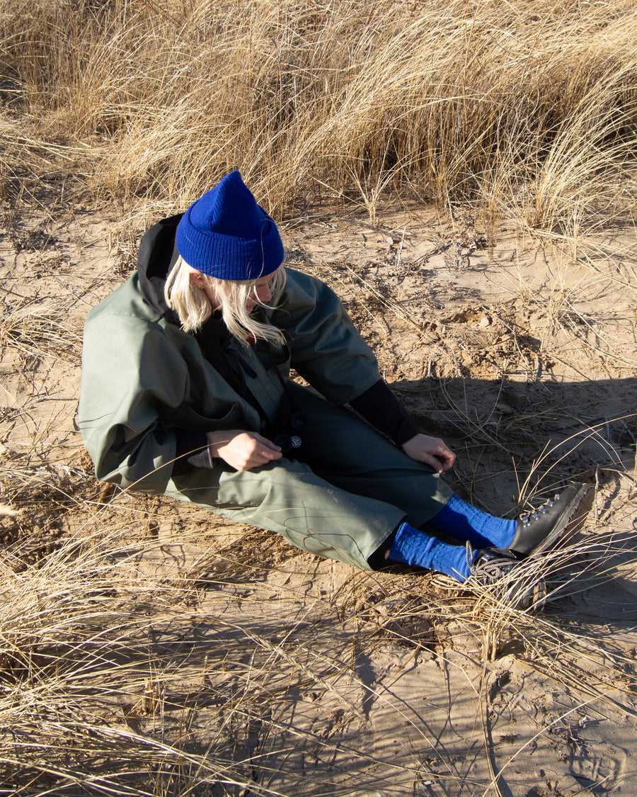 Cobalt Slouch Sock