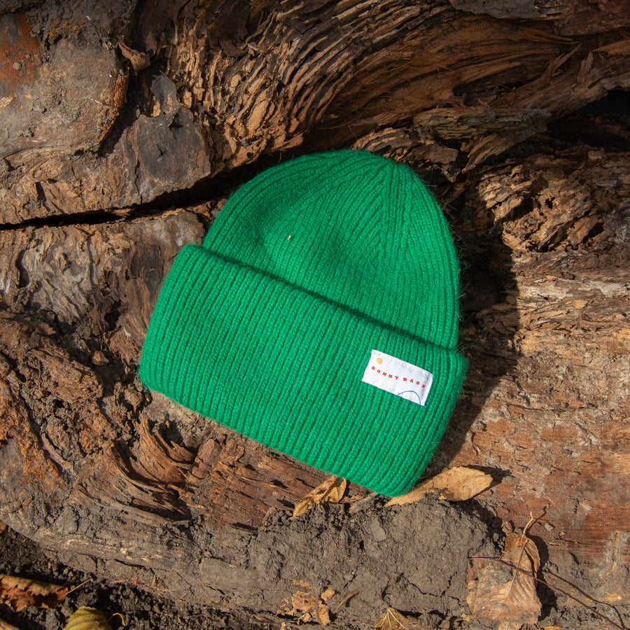 Mallard Green Angora Wool Cap