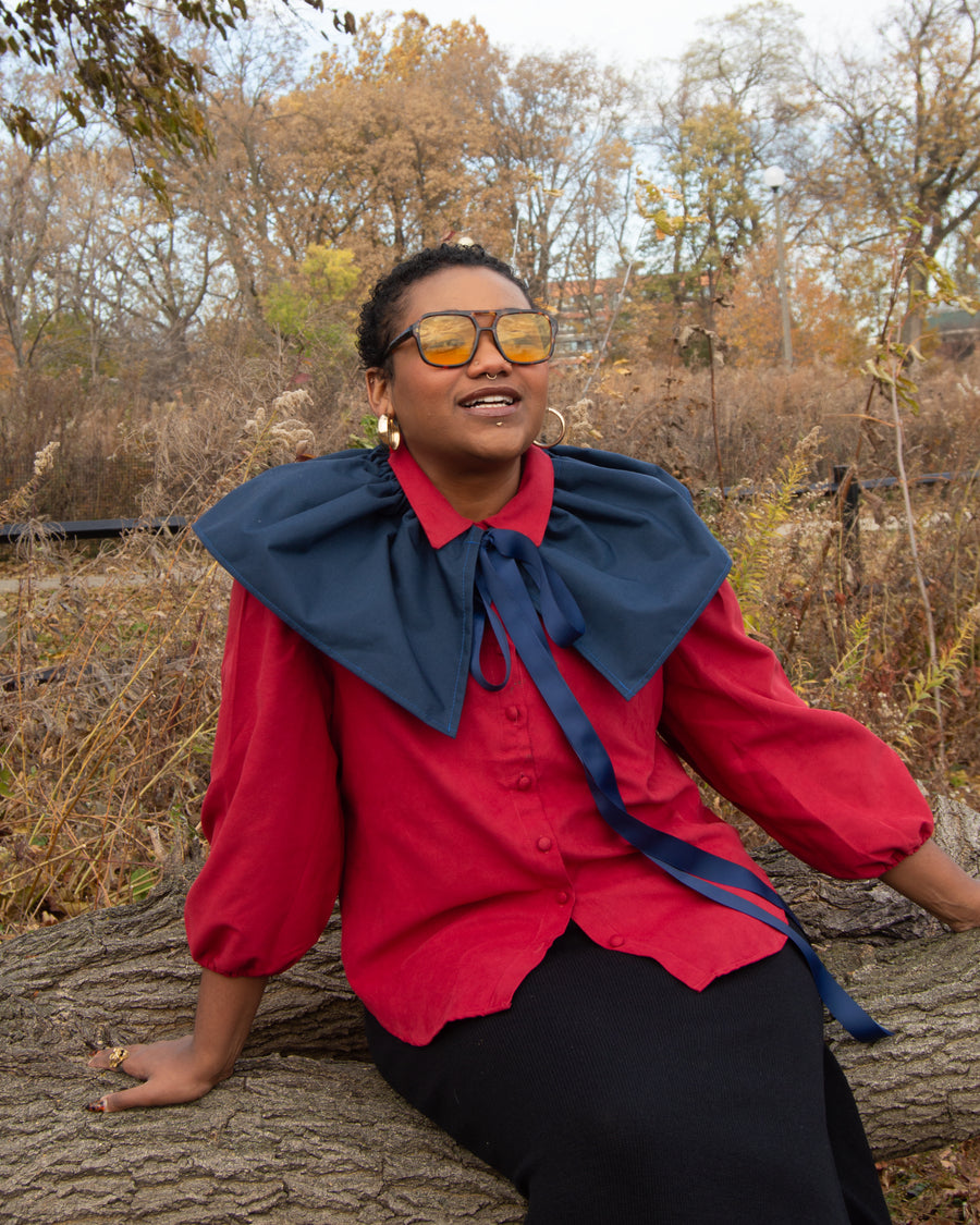 Navy Blue Clown Collar