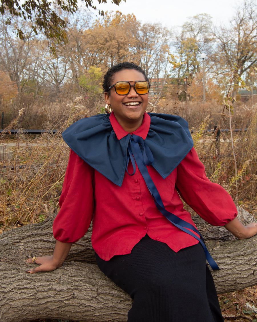 Navy Blue Clown Collar