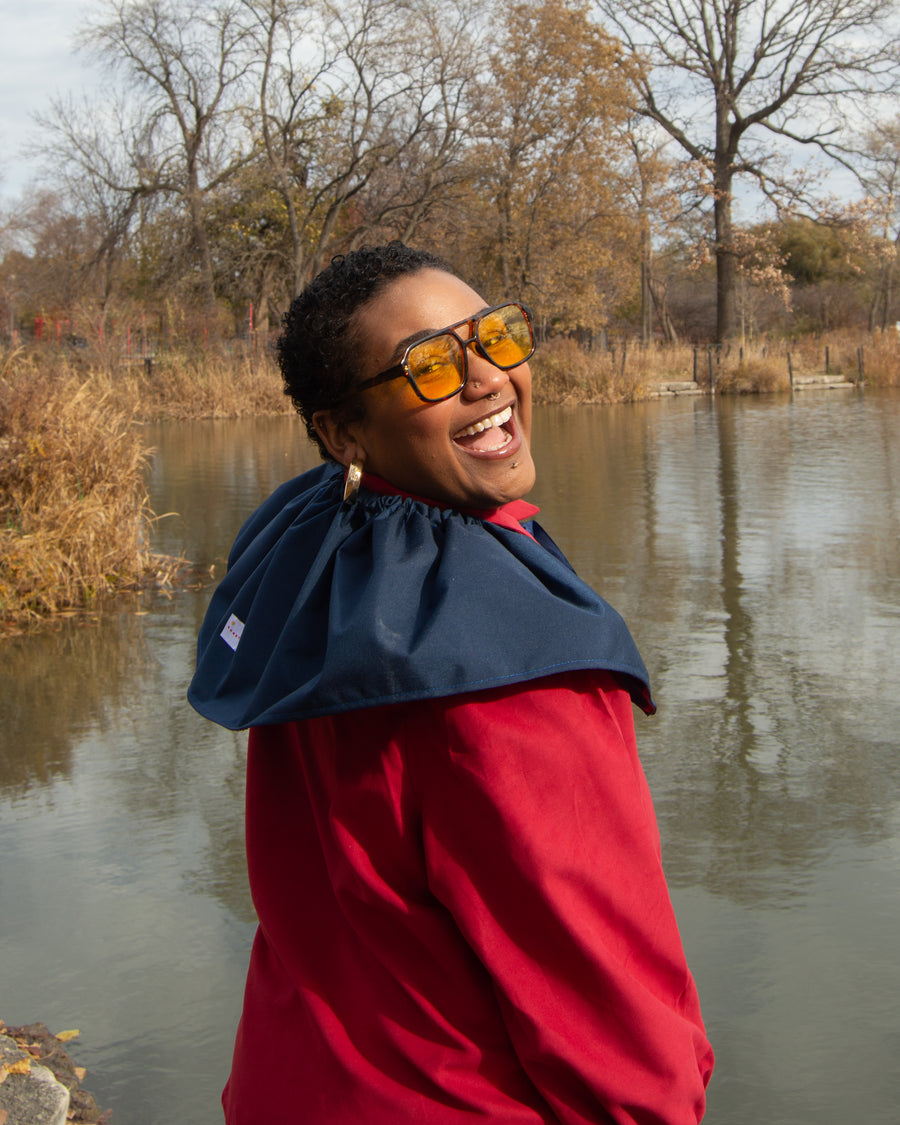 Navy Blue Clown Collar