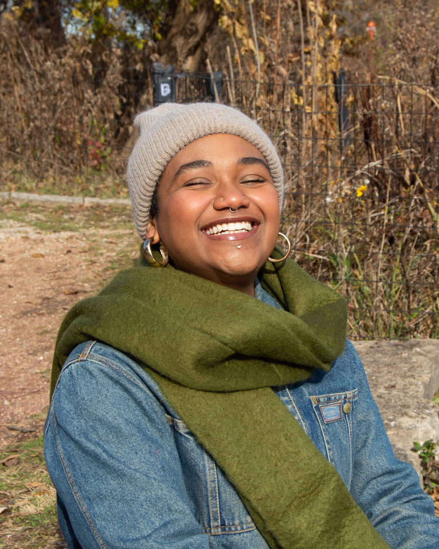 Muskrat Brown Angora Wool Cap