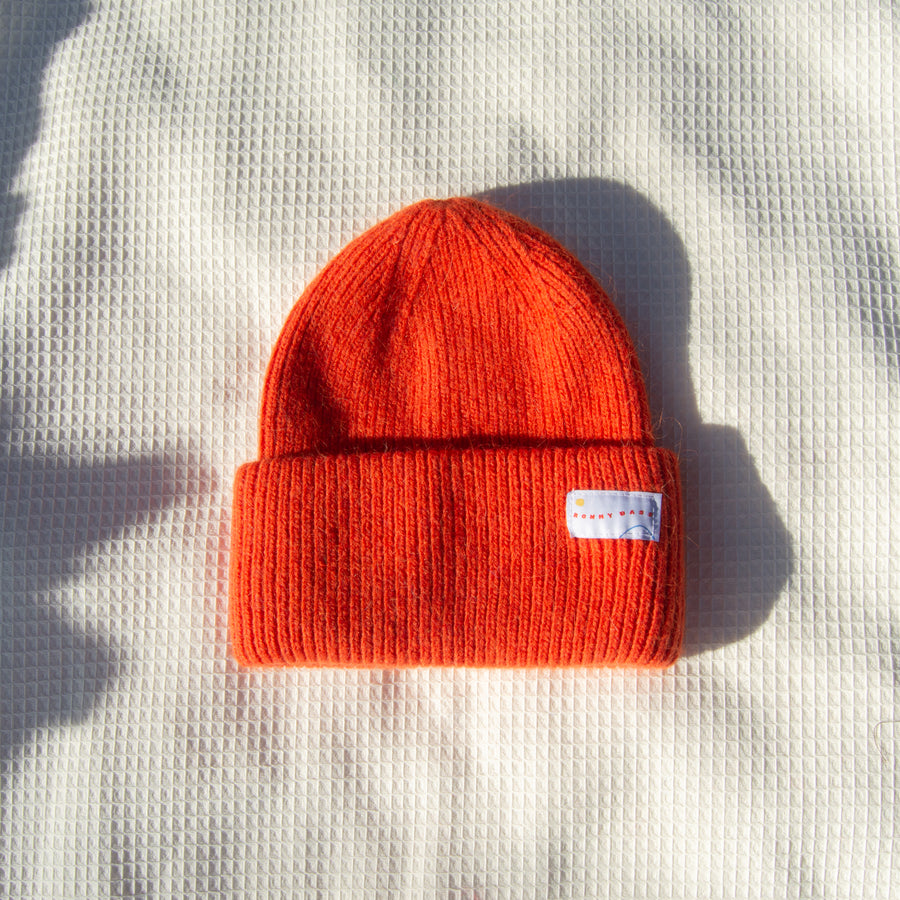 Hunter Orange Angora Wool Cap