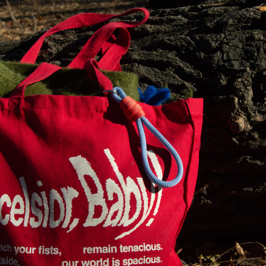 Sky Blue Colorblock Loop Keychain