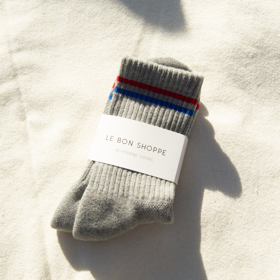 Mineral Grey Boyfriend Socks