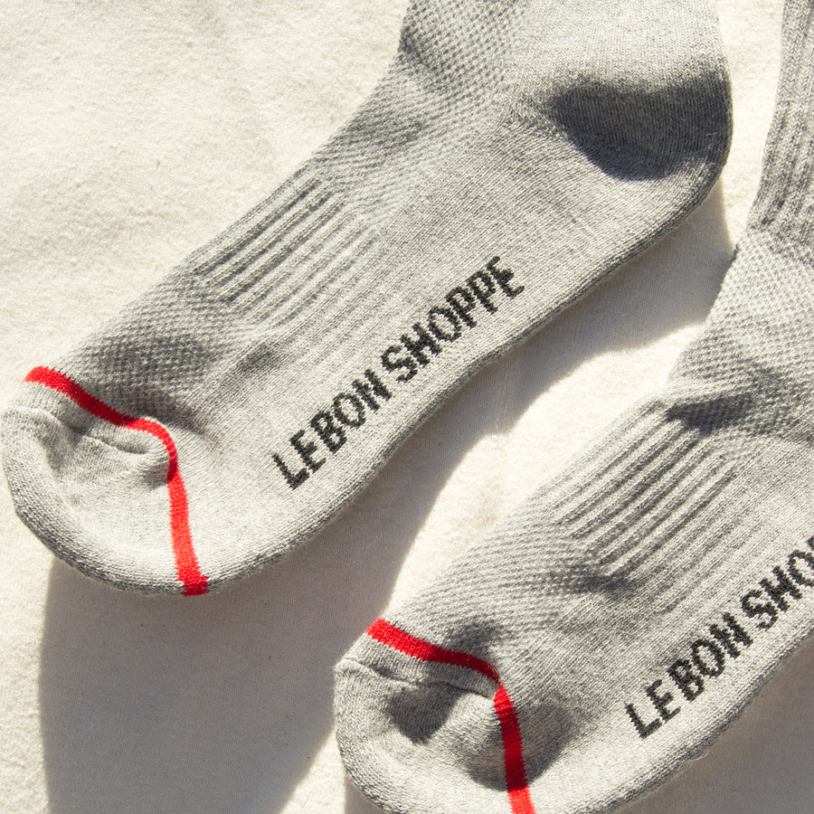 Mineral Grey Boyfriend Socks