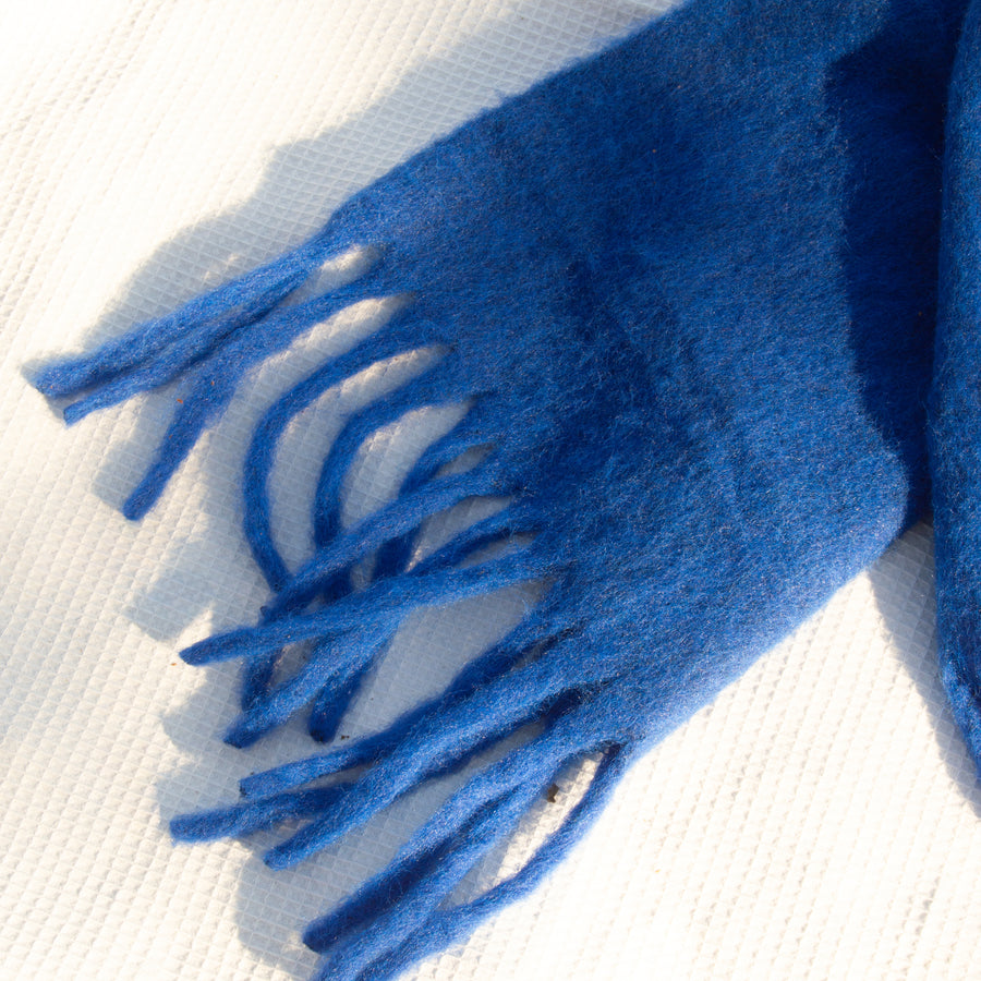 Cobalt Blue Blanket Scarf