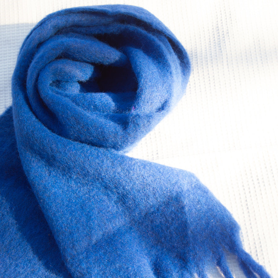 Cobalt Blue Blanket Scarf