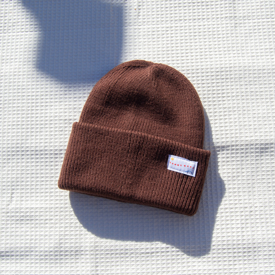 Cocoa Brown Recycled Knit Cap
