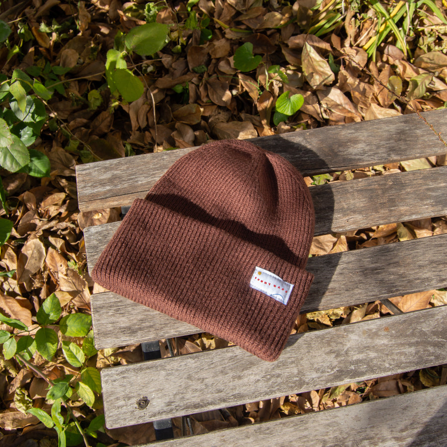 Cocoa Brown Recycled Knit Cap