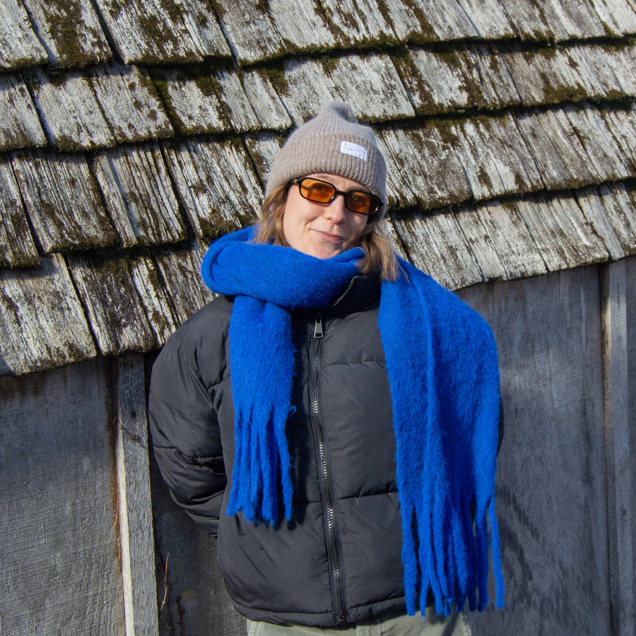 Muskrat Brown Angora Wool Cap