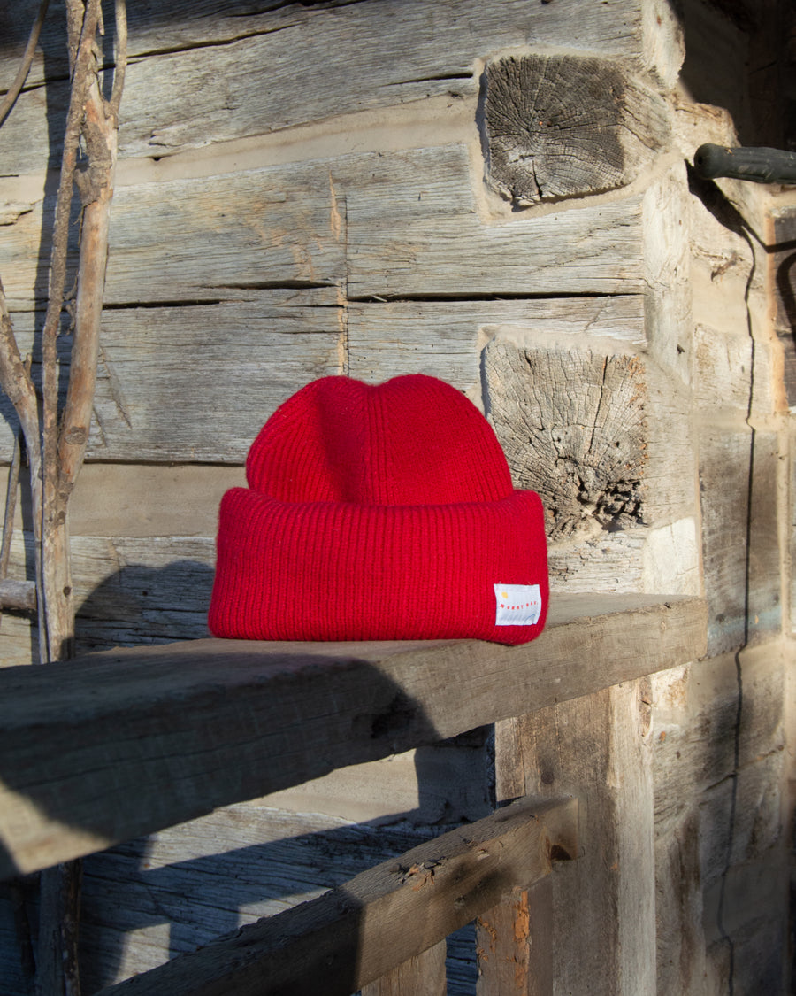 Ronny Bass Red Recycled Knit Cap