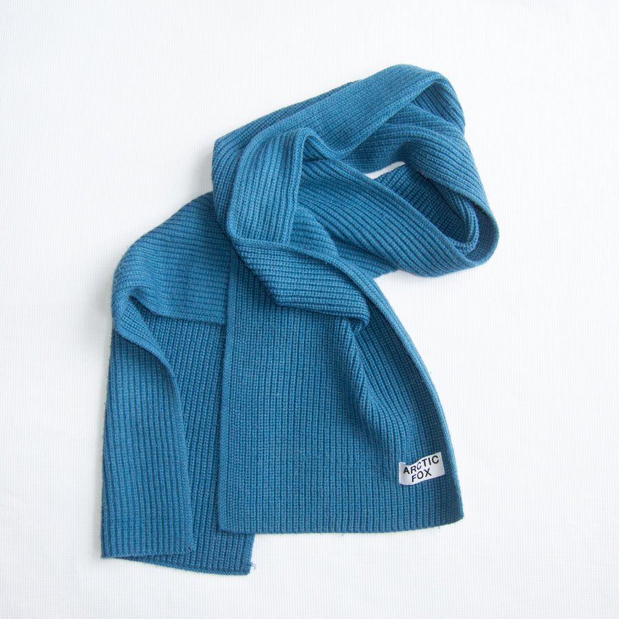 Ocean Blue Knit Scarf