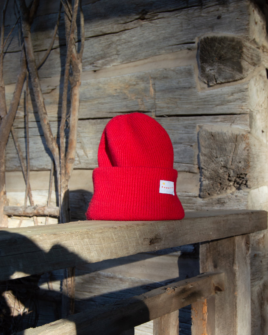 Ronny Bass Red Recycled Knit Cap