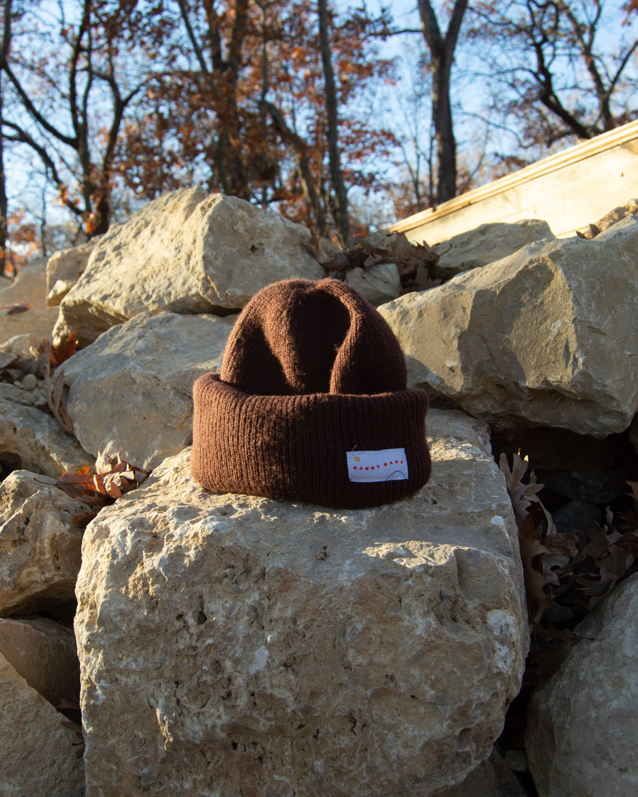 Cocoa Brown Recycled Knit Cap