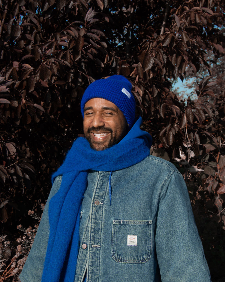 Cobalt Blue Blanket Scarf