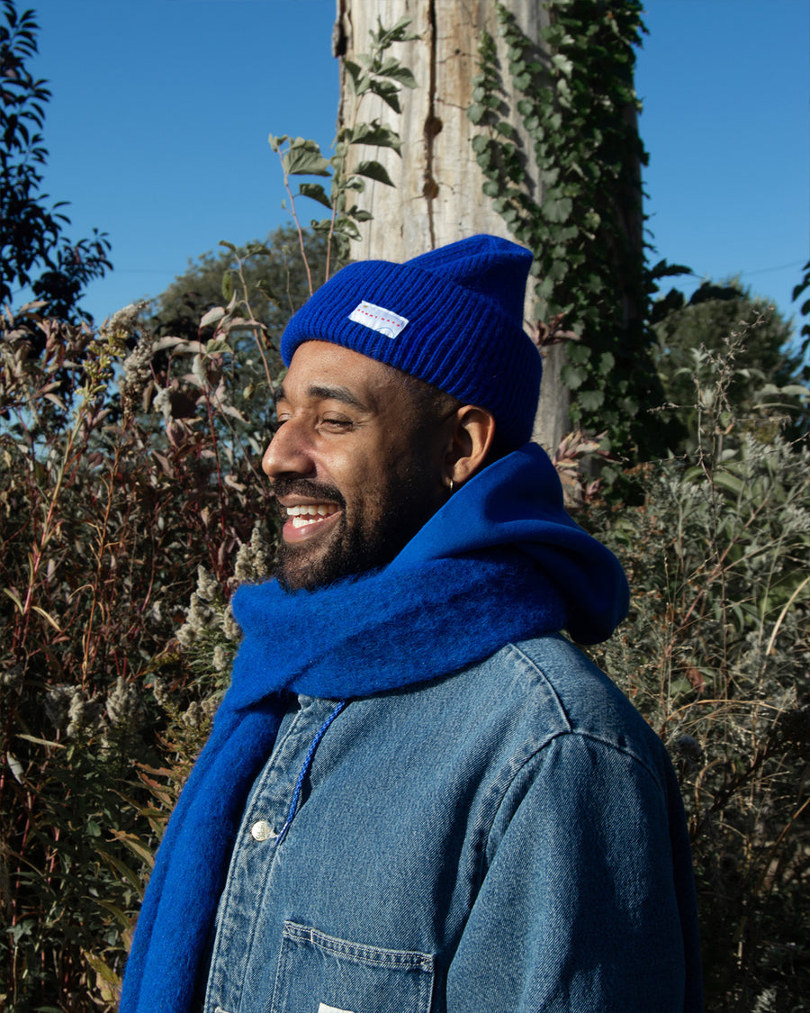 Cobalt Blue Blanket Scarf