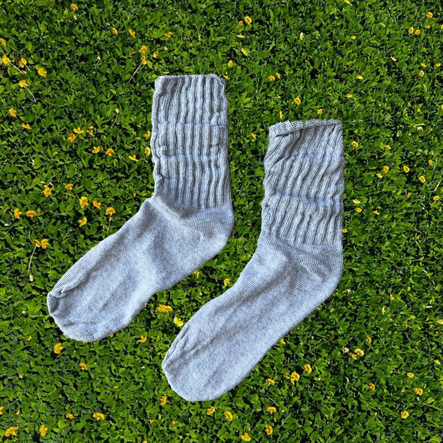 Mineral Grey Slouch Sock
