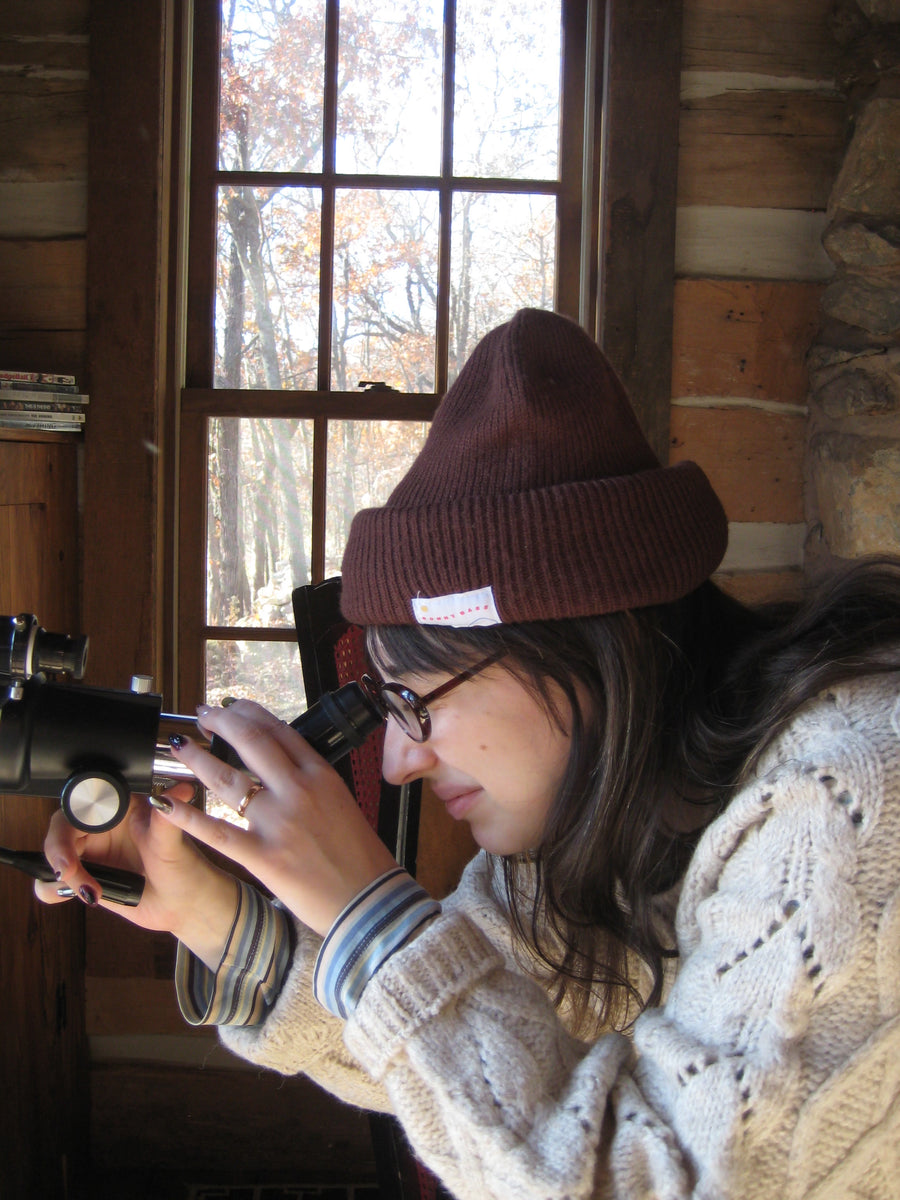 Cocoa Brown Recycled Knit Cap
