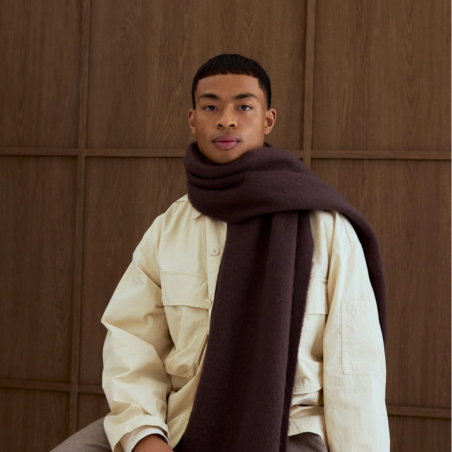 Cocoa Brown Blanket Scarf