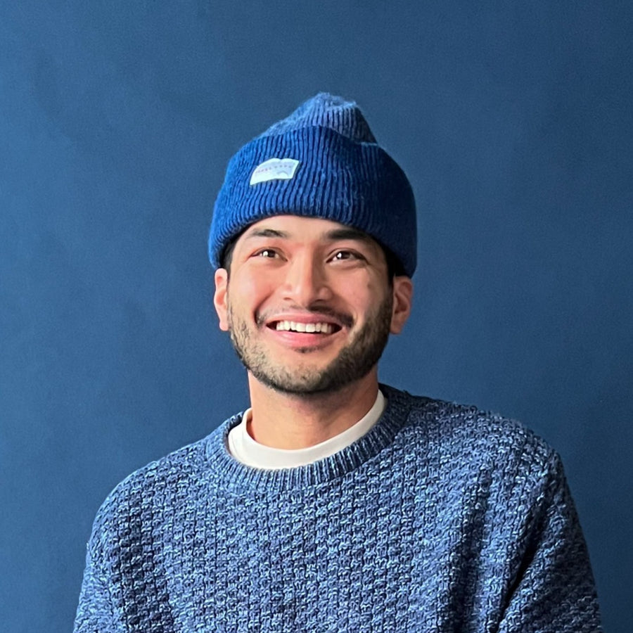 Cobalt Merino Wool Cap