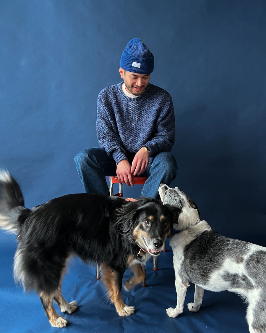 Cobalt Merino Wool Cap